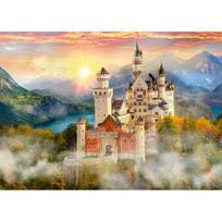 Sun&Tree Neuschwanstein pilis Puikus saulėlydis Dėlionė HP1001, populiarios korėjietiškos dėlionės beige