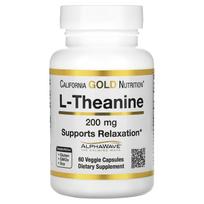 California Gold Nutrition, L-Theanine with AlphaWave, 200 mg, 60 Veggie Capsules
