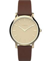 Transcend Laikrodis Kvarcinis 5 ATM Atsparus vandeniui Mineralinis stiklas Auksinis ciferblatas TW2V67000 Unisex [TIMEX] [Autentiškas] auksas