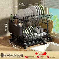 Brangdy Carbon Steel Dish Drying Rack black