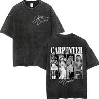 Hot Sabrina Carpenter Graphic Print T-shirt Aesthetic Short Sleeved Men Women Casual Oversize Retro Washed Cotton Summer New Tee 2XL įvairiaspalvis