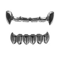 Paauksuoti vampyro ilties Grillz – Hip Hop stilius Helovinui gray