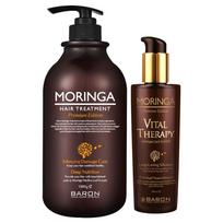 Baron Moringa plaukų priežiūros priemonė 1000 g + Vital Therapy plaukų esencija 200 ml, 1 rinkinys black