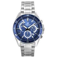 Atnaujintas Casio Edifice Analoginis Standartinis Chronografas Nerūdijančio Plieno Mėlynas Ciferblatas Kvarcinis EFR-552D-2A 100M Vyriškas Laikrodis mėlyna