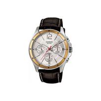 CASIO Vyriškas standartinės serijos 47mm sidabrinis laikrodis MTP-1374L-7A MTP-1374L-7A White Dial Regular Box white