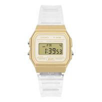 Casio Unisex Digital Square Vintage Retro Transparent Urethane Watch F 91ws 7a2 F-91WS-7A2DF white