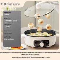 Midea Multi-function Electric Griddle & Breakfast Maker CN plug (adapter included) gray