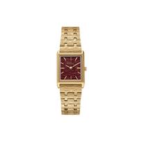 Breda Women's Watch VIRGIL Revival Square Mineral Crystal Japanese Quartz 1754C raudona
