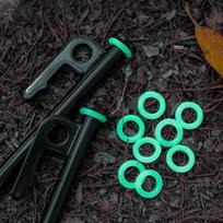 Go Outtown Camping Forging Pack Luminous Ring Safety Ring 50 Pieces Korean childrens toys black