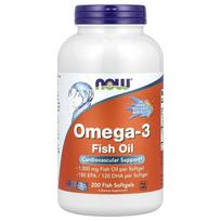 NOW Foods, Omega 3, 1000 mg, 200 žuvies minkštųjų želė (1000 mg viename minkštame gelyje)
