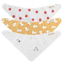 Kkumdubu winter microfiber lining triangle scarf bib design 3-piece set, korean baby products white