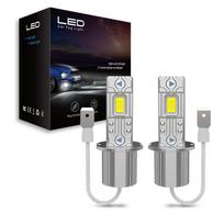 H3 LED priešrūkinis žibintas, Baltas, Sprogstamoji šviesa, Suderinamas su transporto priemonės apžiūra, Itin mažas dydis, H3-2 pieces gray