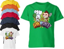 Triušis Prieš Beždžionę T-shirt Pasaulinė knygų diena Animacinis Unisex Vaikams Berniukams Knygų mylėtojas 120 black