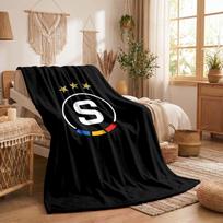 Sparta Prague Print Flannel Blanket Soft Warm Sofa Bed Throw Blanket For Home Office Bedroom 75x90cm