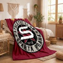 Sparta Prague Print Flannel Blanket Soft Warm Sofa Bed Throw Blanket For Home Office Bedroom 130x150cm