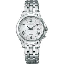 Seiko Women's SWCW161 (EXCELINE Pair Watch Metal Band Women's) Round Watch Silver titanium Analog