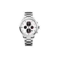 SEIKO Solar Quartz Movement Stainless Steel Watchband Watch Men's Watches White Dial SSC033J1 White Dial white