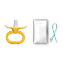 Ange Banaring teether set, yellow, random delivery (silicone clip), 1 set, Korean baby products white