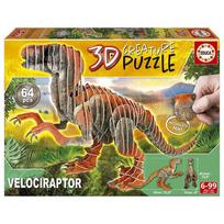 Educa 3D Kūrinio Dinozauro Dėlionė (Velociraptor)