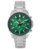 Casio „Edifice“ standartinis analoginis chronografas nerūdijančio plieno žalias kvarcinis ciferblatas EFV-650D-3A 100M vyriškas laikrodis žalia