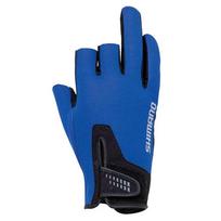 SHIMANO Pearl Fit Gloves 3 Cut Blue M GL-091Q mėlyna