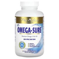 Paradise Herbs, Omega-Sure, Premium Omega-3 Fish Oil, 1,000 mg, 120 Pesco Veggie Softgels