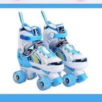 Children's Flashing Double-Row Roller Skates L blue