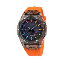 CASIO Unisex skystųjų kristalų/analoginis dvigubo ekrano serijos juodas laikrodis GA-2100-1A1(Watch4--) black