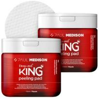 PAUL MEDISON Deep Red Tea Tree Exfoliating Large Capacity Jumbo Peeling Pads 70p, 2 Packs brown