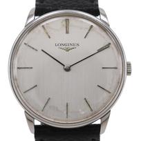 LONGINES Watches cal.847.4 black SilverDial Stainless Steel/leather Quartz Analog display mens Used white