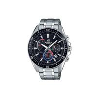 Casio Edifice Series 100 Meters Water Resistant Quartz Movement Stainless Steel Strap Watch Men watches Black EFR-552D-1A3V Black Dial gray