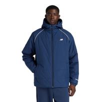 New Balance Padded Short Bench Coat AMJ53172 Men Insulated Jacket NB Navy L Size Japan Import Authentic blue
