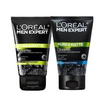 L'Oréal Men Expert Oil Control Charcoal Cleanser Duo Set black