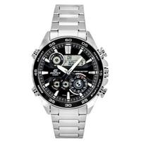 Casio Edifice Analoginis Skaitmeninis Nerūdijančio Plieno Juodas Ciferblatas Kvarcinis ERA-130D-1A 100M Vyriškas Laikrodis juoda