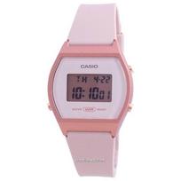Casio jaunimo skaitmeninis LW-204-4A LW-204-4 moteriškas laikrodis rožinė
