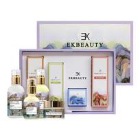 EK Beauty Premium Highly Moisturizing 4-Piece Set Natural cosmetics that soothes and improves dry, extremely dry, and tight skin, 1 set gray