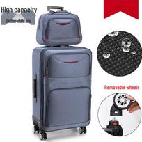 Li Shen Business Oxford Cloth Luggage Set with Removable Wheels gray
