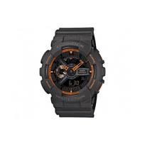 Casio G-Shock Retro Street Dvigubo ekrano kvarcinis laikrodis Vyriški laikrodžiai Ruda GA-110TS-1A4 Gray Orange Watch Dial black
