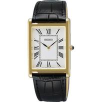 SEIKO DRESS Watch SWR104P1 white dial black leather strap 27.2mm