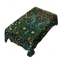 William Morris Grapevine Print Tulip Art Nouveau Style Rectangle Tablecloth For Tabletop Decor 140x180cm
