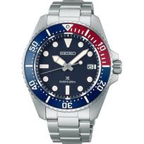 Seiko vyrų SBDJ061 (PROSPEX DIVER SCUBA Solar vyrų metalinė juosta) Apvalus laikrodis sidabrinis nerūdijantis