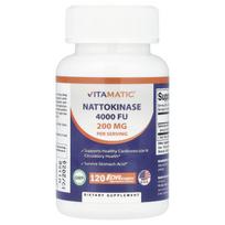 Vitamatic, natokinazė, 200 mg, 120 DRcaps® hipromeliozės kapsulių (100 mg vienoje kapsulėje)