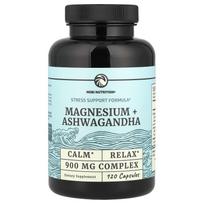 Nobi Nutrition, Magnesium + Ashwagandha, 120 Capsules