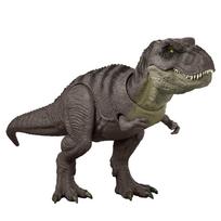 Mattel Jurassic World Lab Vaikams Judantis Dinzauras Amžius 4 ir JGM16 Įsiveržimas! T-Rex figūrėlė, didelė, žaislas, ilgis apie. 18,5 colio, Aukštyn, Žalia, gray