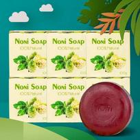 Vietnamese Noni Soap, Houttuynia Cordata, Sulfur, Natural Soap, Moisturizing, Face Wash, Handmade Cleansing Bar, Portable (6 Pieces) blue