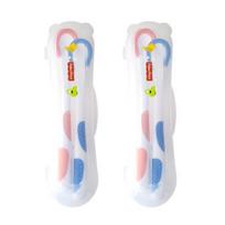 Fisher-Price temperatūrą jaučiantys kūdikių maisto šaukšteliai (2 tipai) + šaukštų dėklų rinkinys, violetinis, mėlynas, 2 rinkiniai, populiarūs korėjietiški indai white
