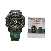 Casio G-Shock X Gorillaz Bendradarbiavimas Karinė Žalia Kamufliažinė Sportinė 200M Atspari Vandeniui Smūgiams Atsparus Kvarcinis Mechanizmas Dervos Dirželis GA-2000GZ-3APR Camouflage gray
