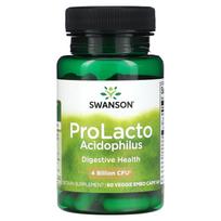 Swanson, Prolacto Acidophilus, 4 Billion CFU, 60 Veggie EMBO Capsules