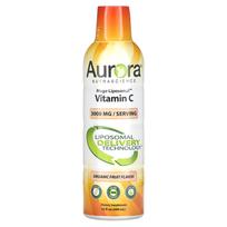 Aurora Nutrascience, Mega liposominis vitaminas C, Ekologiškų vaisių skonio, 3000 mg, 16 fl oz (480 ml)
