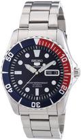 SEIKO 5 Sports Automatic Watch SNZF15K1, Black Dial, Skeleton Case Back, 100m Water Resistant, Men's, Discontinued Model gray